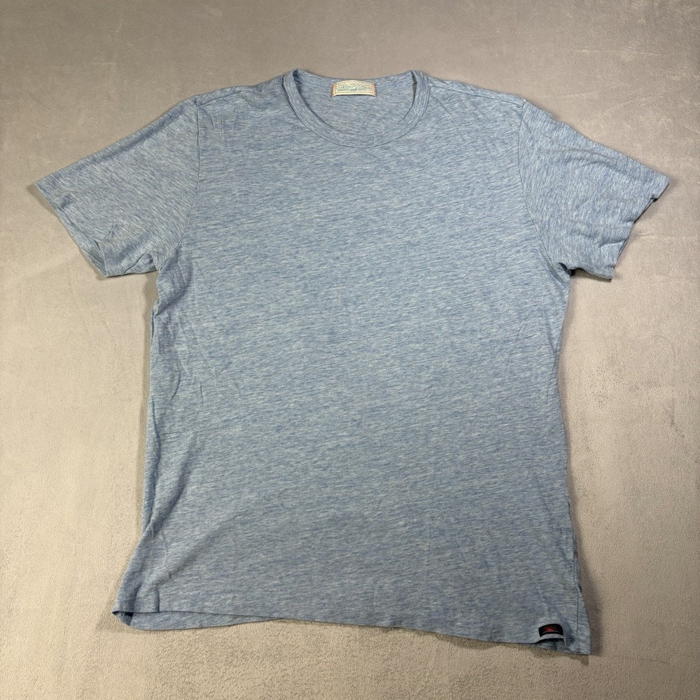 Faherty T Shirt Mens Size Large Blue Crew Chambray Tees Modal Casual Beach